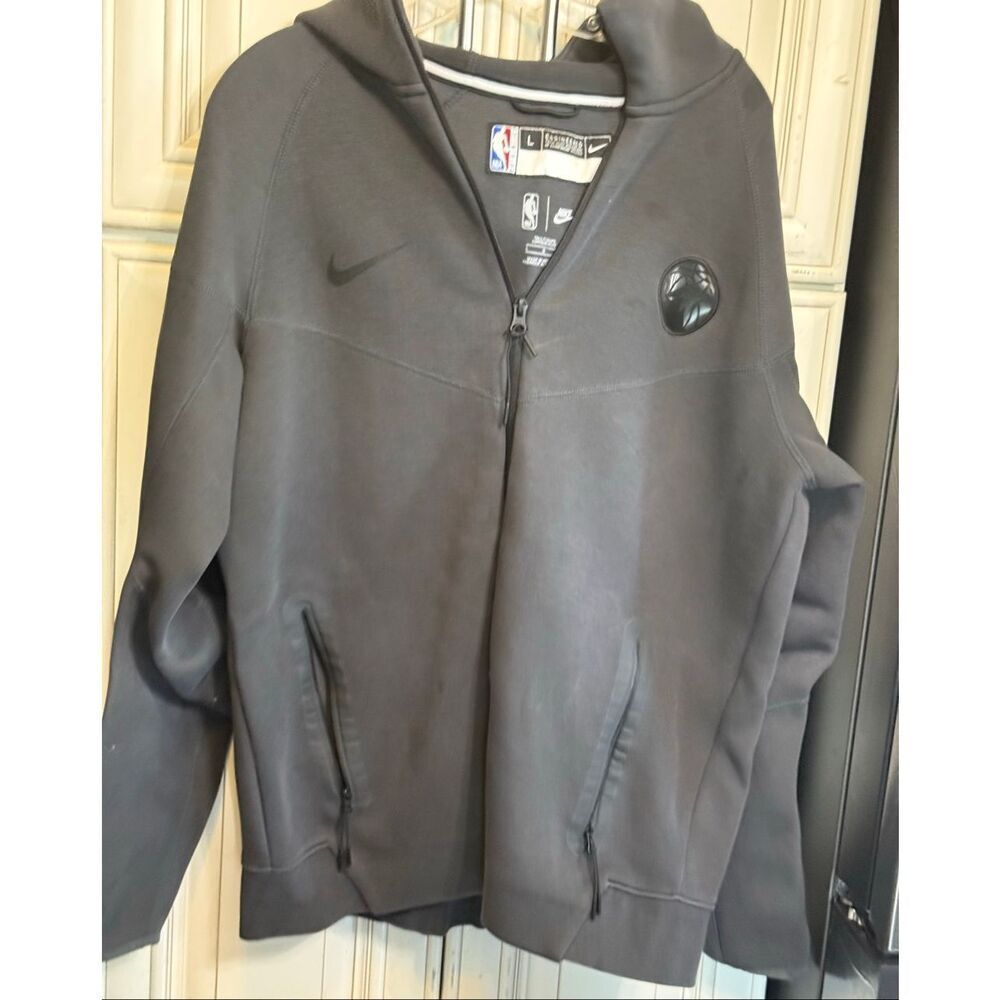 Nike Men's Minnesota Timberwolves NBA Full-Zip Hoodie Jacket Gray Size Large
